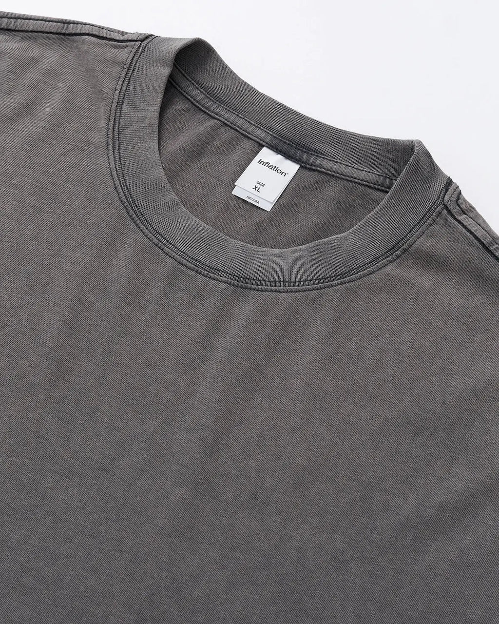 Dark grey Flation Boxy Script Graphic Washed T-Shirt featuring a bold graphic design on the front.