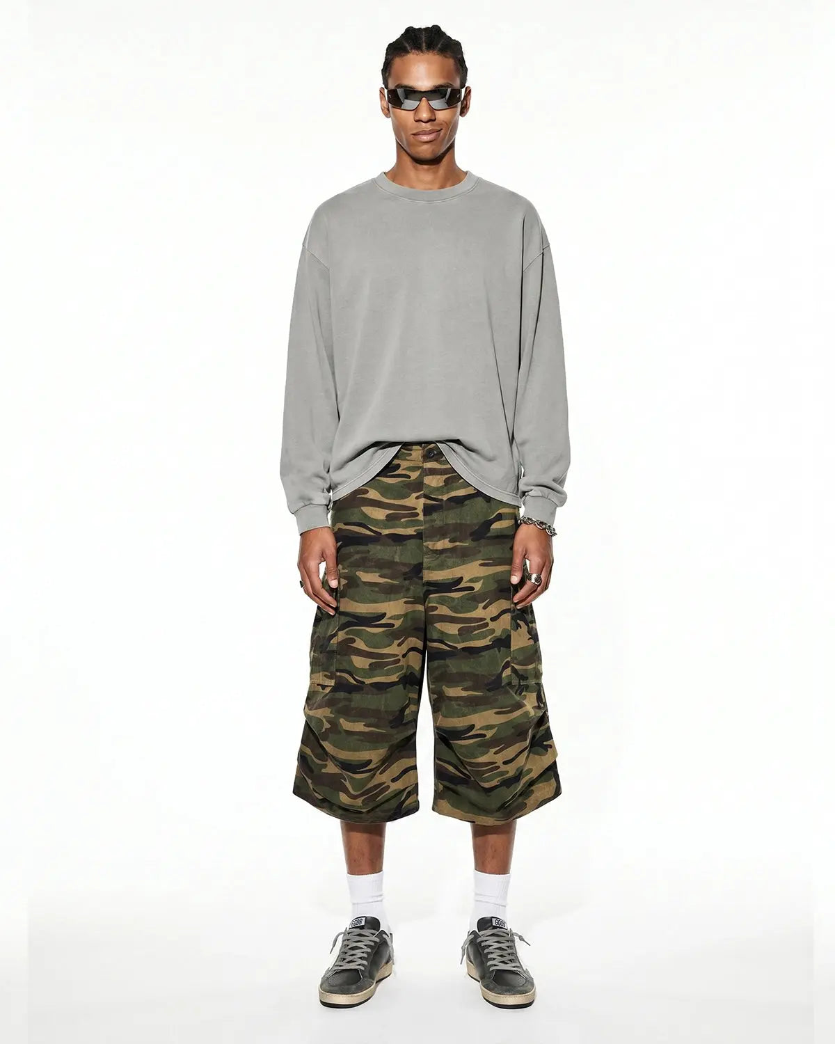 Distressed washed long sleeve tee by Flation Streetwear featuring a relaxed fit and vintage-inspired design.