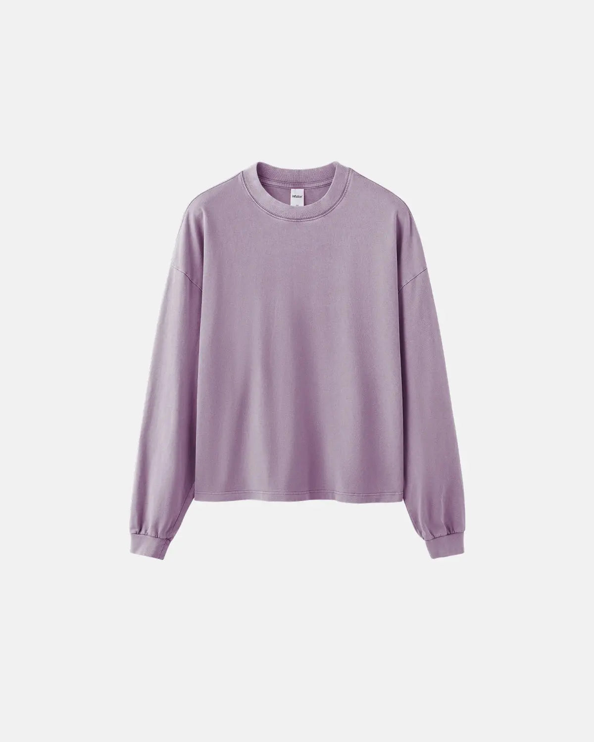 Distressed washed long sleeve tee by Flation Streetwear, featuring a faded, vintage look with ripped details and relaxed fit.