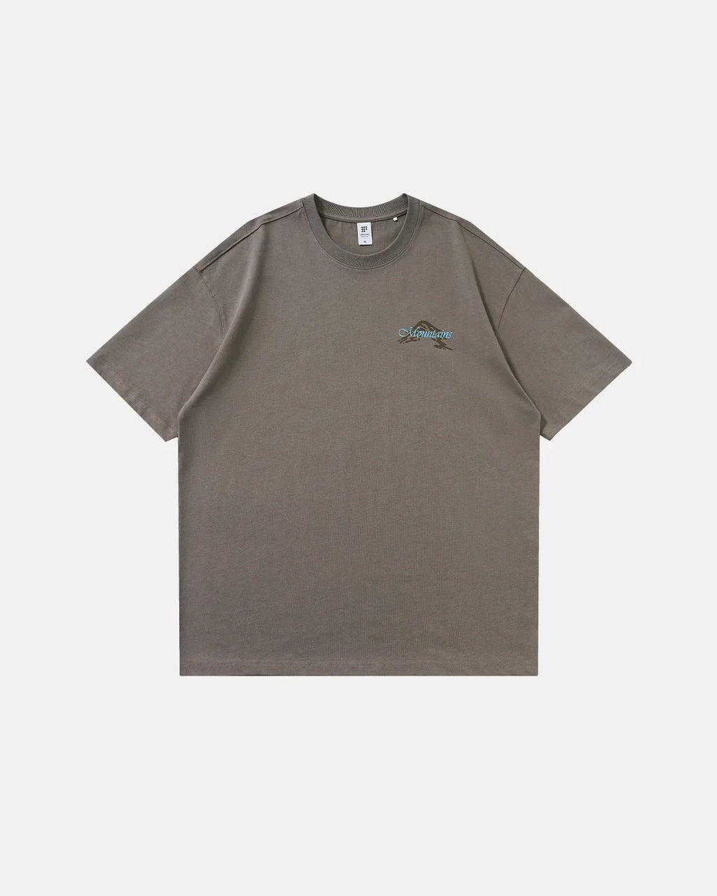 Dark grey heavyweight oversized graphic T-shirt by Flation Streetwear, featuring bold streetwear-inspired design.