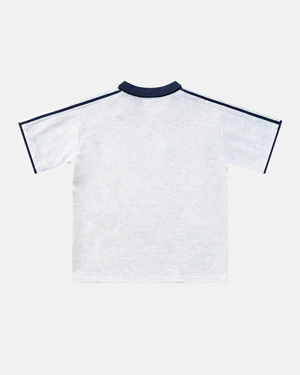 Gray color block graphic jersey tee by Flation Streetwear, featuring bold color blocking and casual streetwear style.
