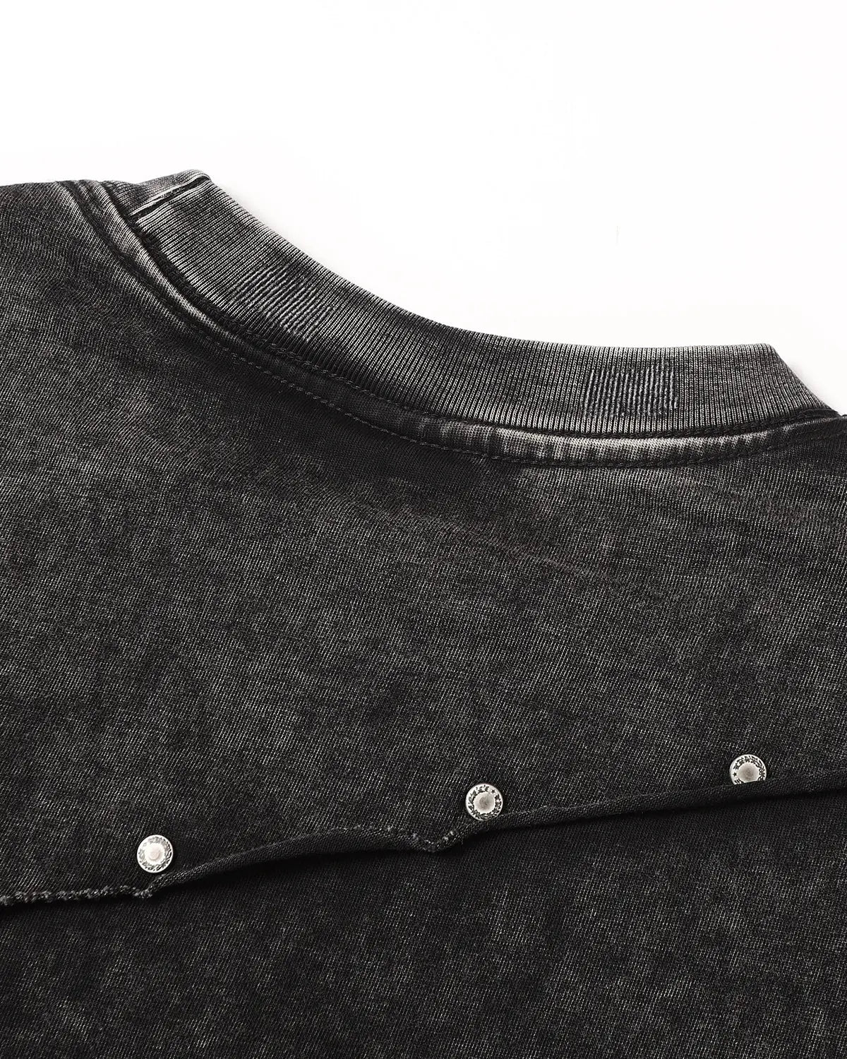 Gray Flation streetwear oversized T-shirt with deconstructed washed design, relaxed fit, and casual style.