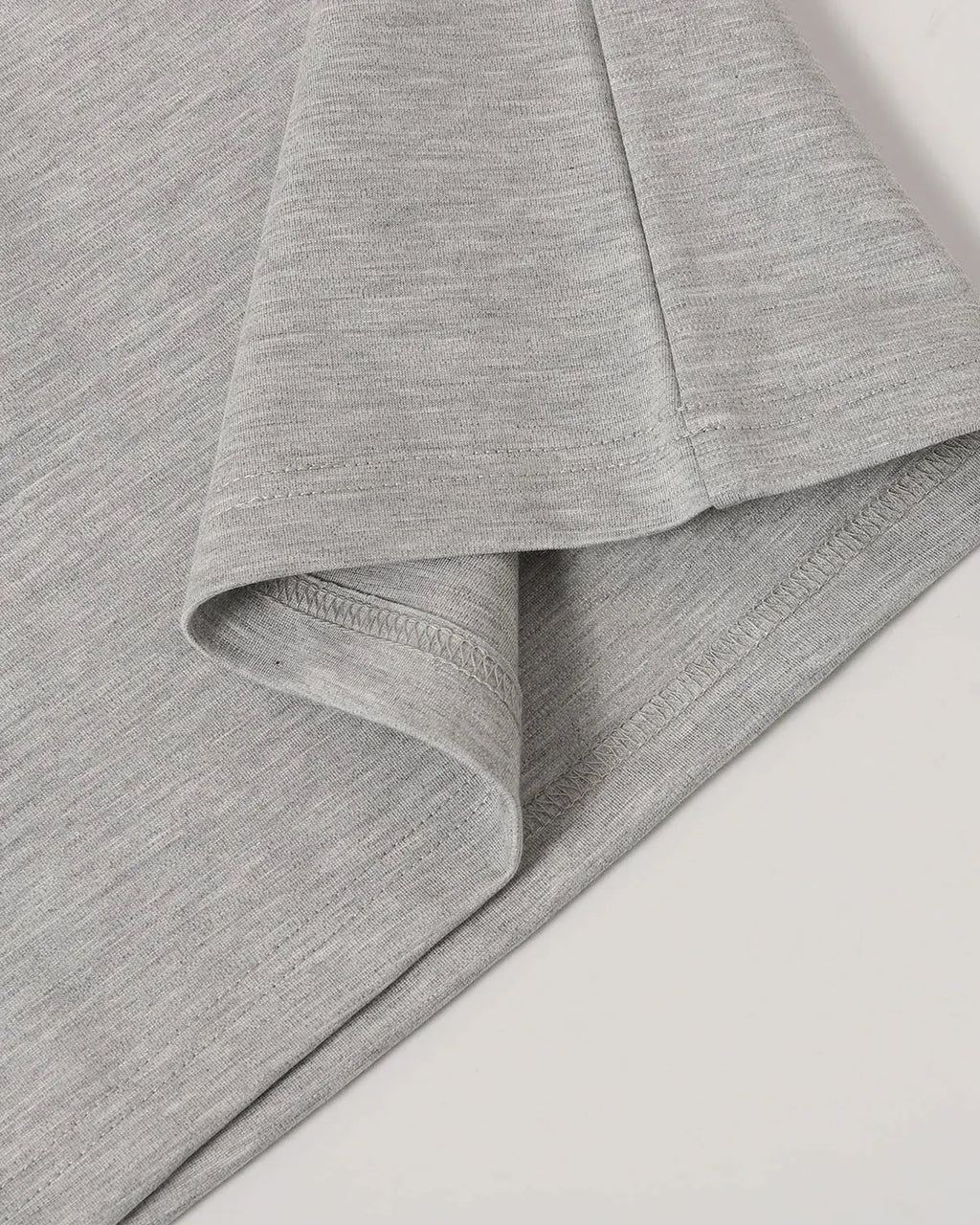 Gray Dove embroidered mock neck T-shirt by Flation, streetwear style with subtle embroidered detail at the neckline.
