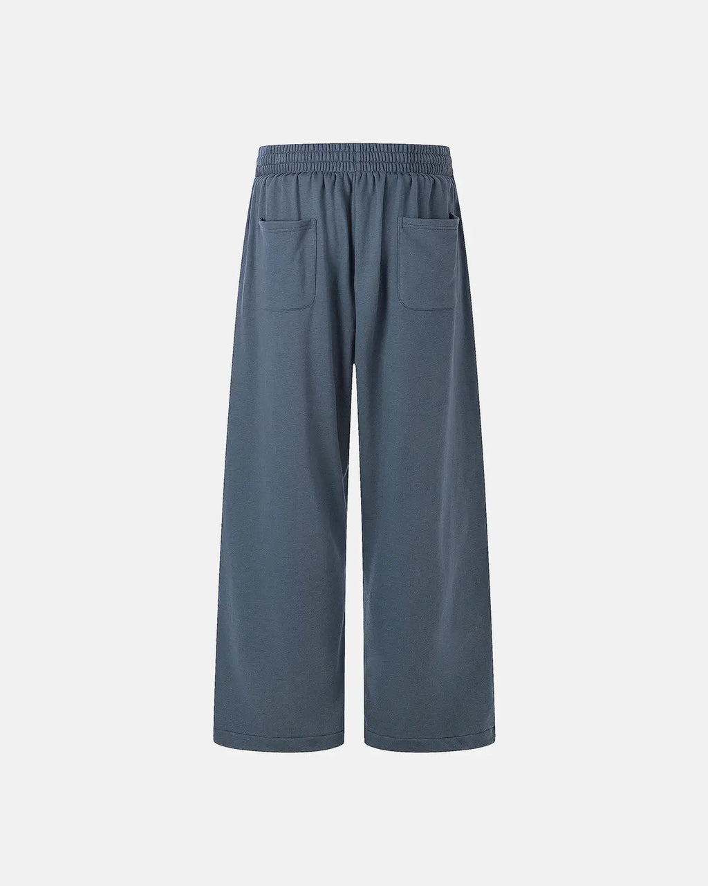 Gray Star Patch Baggy Wide-Leg Sweatpants from Flation Streetwear, showing the relaxed fit and star patch details.