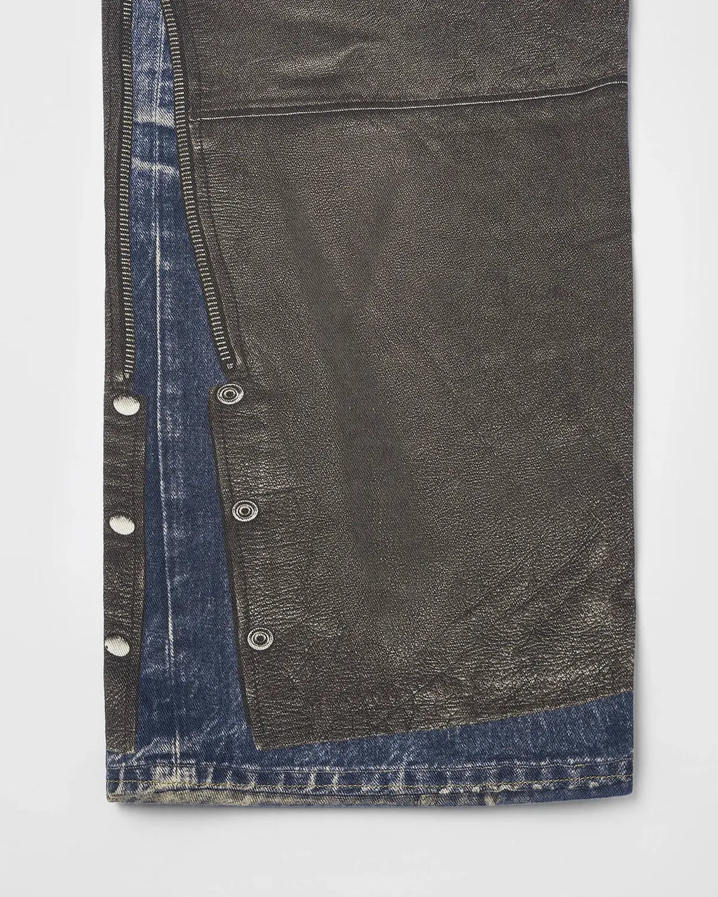 Colorblock digital printing cotton jeans by Flation Streetwear, showcasing stylish design and vibrant color contrast.