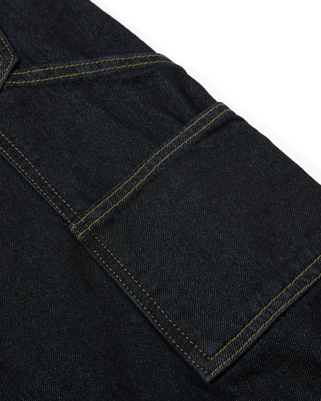 Black Flation deconstructed wide-leg longline jorts with raw hem and relaxed fit, casual streetwear denim shorts.