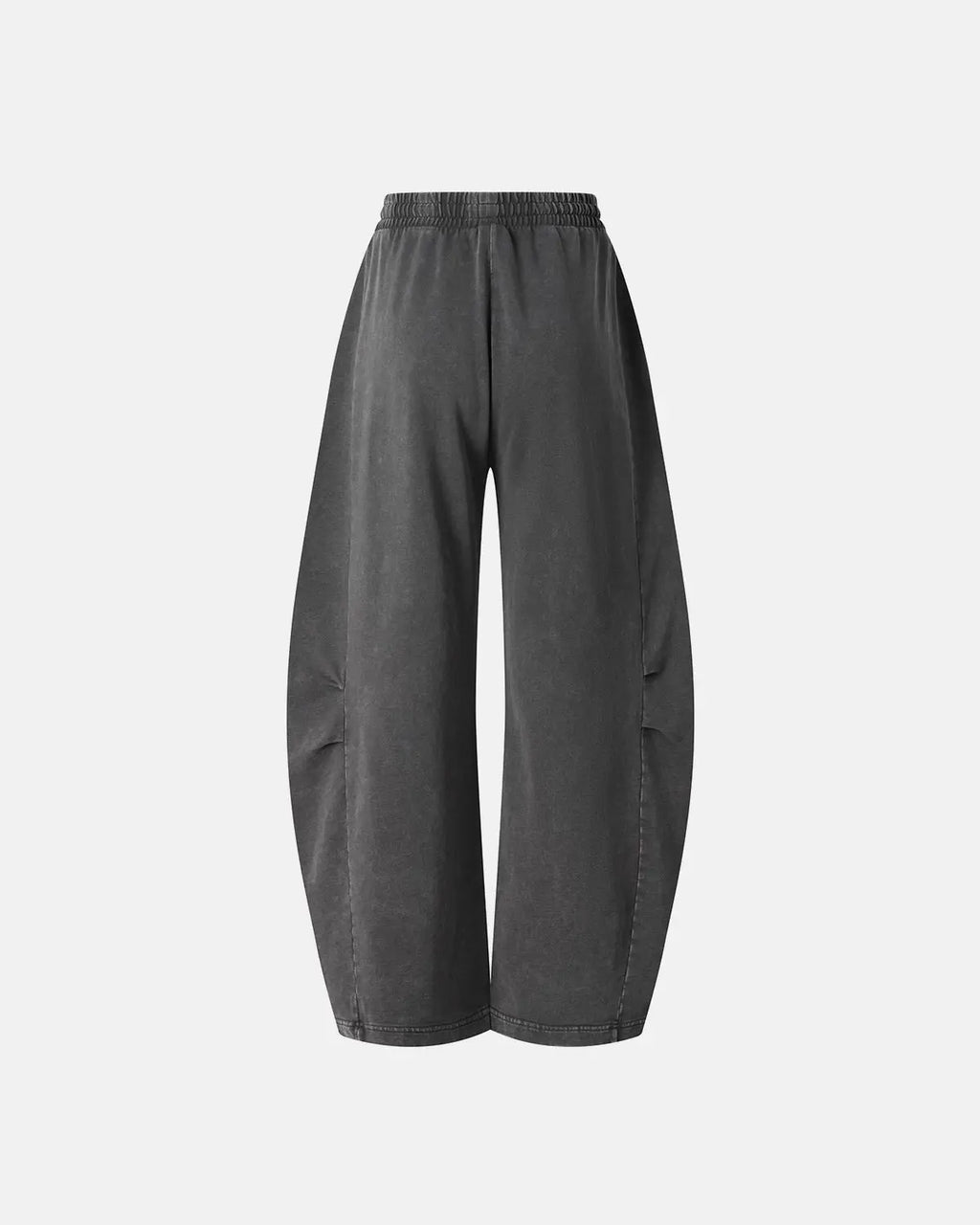 Khaki distressed acid washed barrel sweatpants from Flation Streetwear, relaxed fit with a casual, worn-in look.