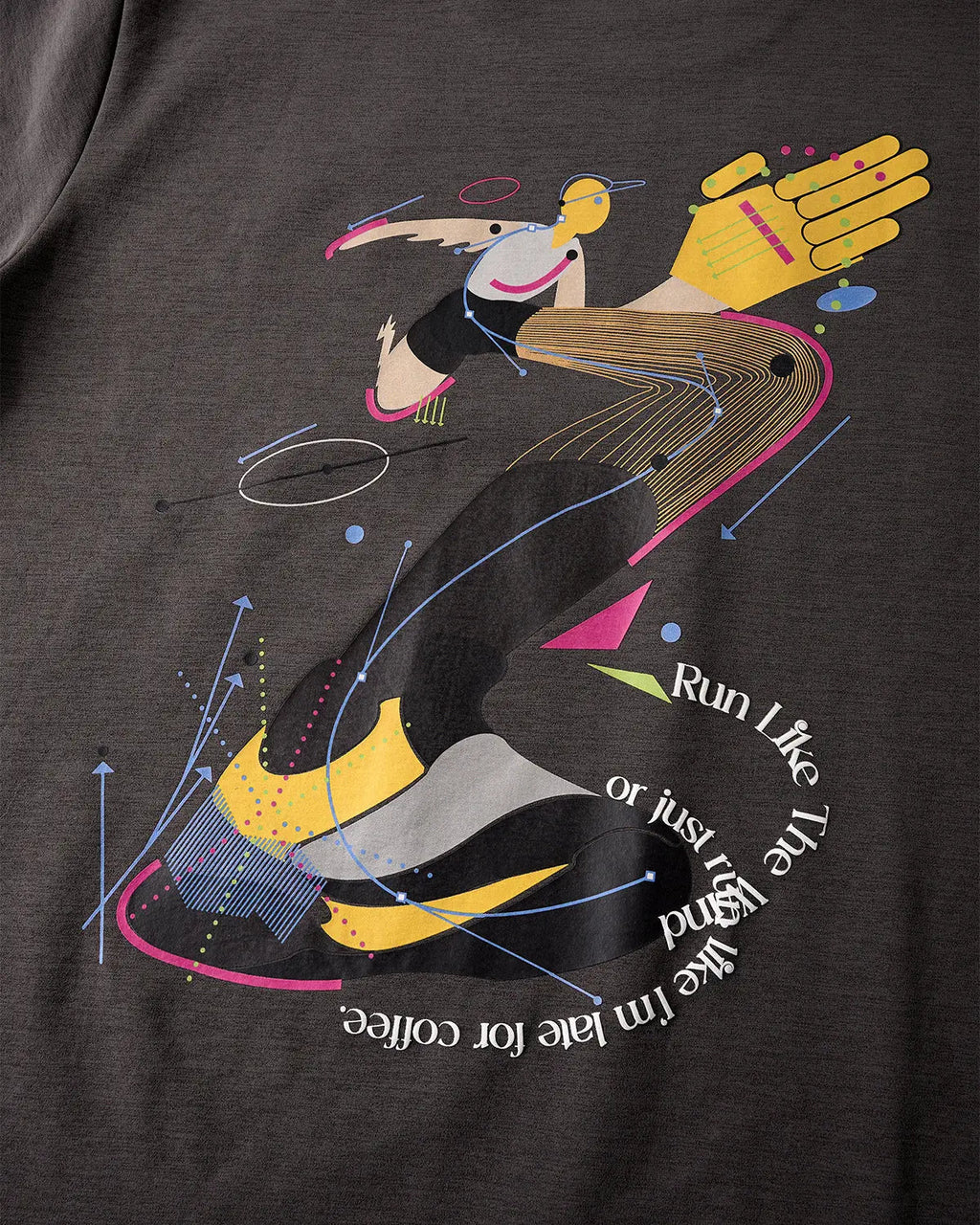 Light apricot Flation streetwear graphic tee with contrast stitching and bold graphic design on front.