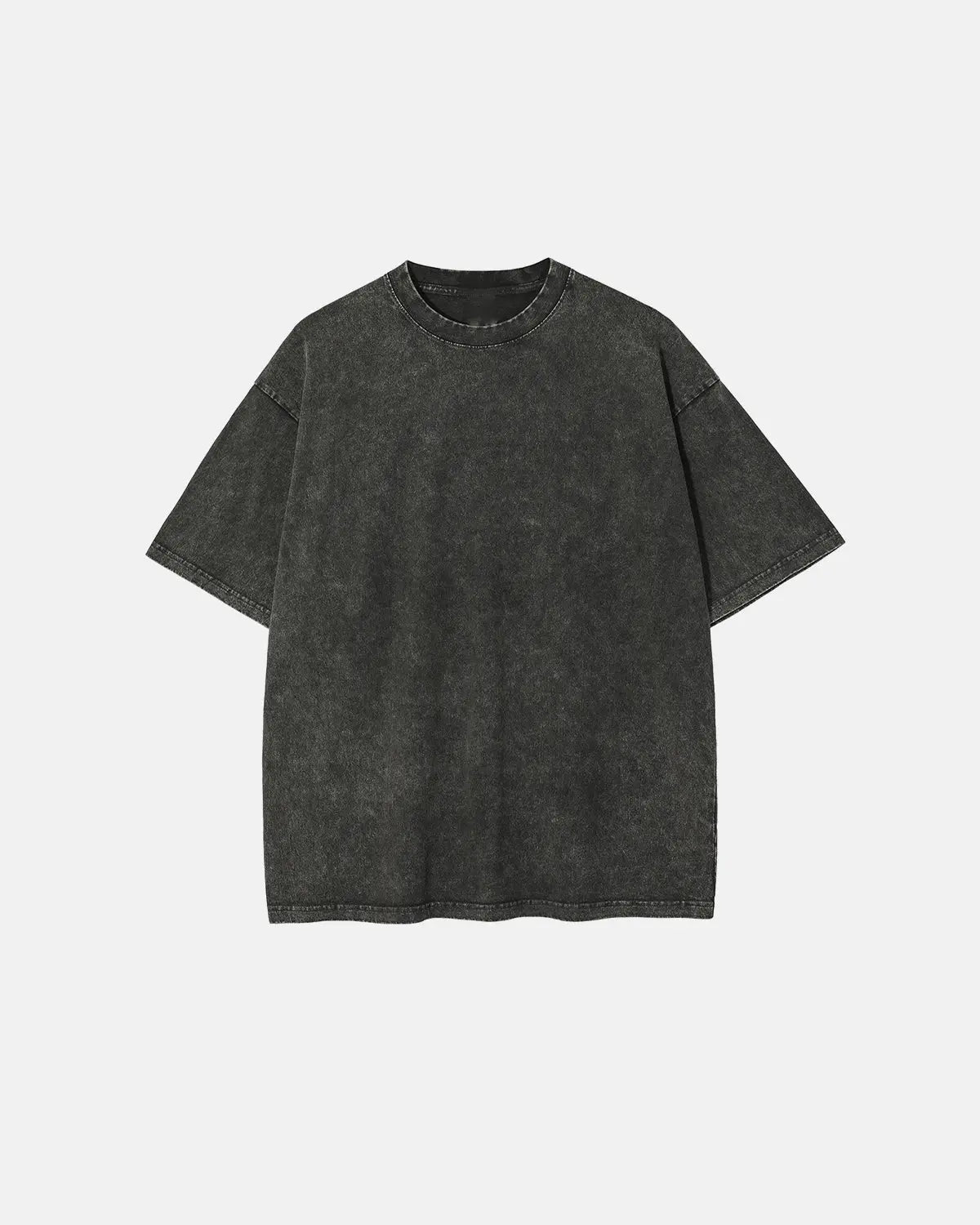 Light-blue Flation Snow Washed Oversized T-Shirt displayed on a model, showcasing relaxed streetwear style and soft fabric texture.
