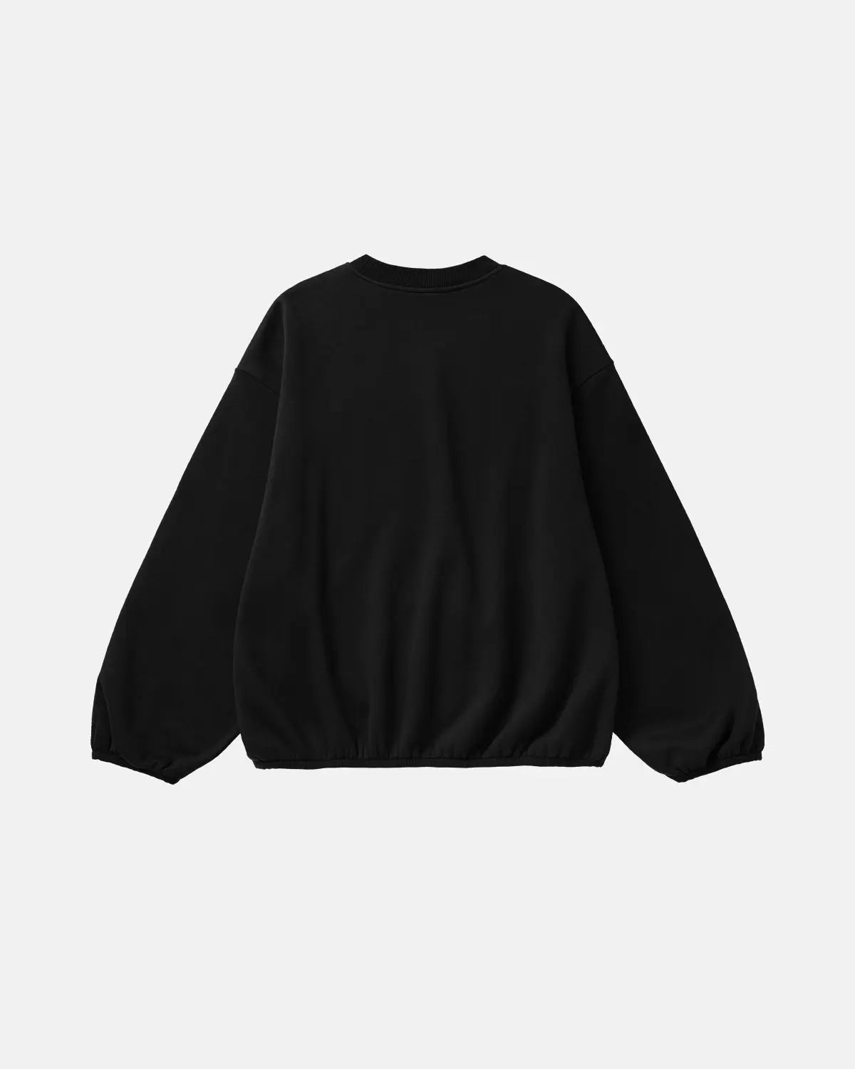 Flation premium boxy crewneck sweatshirt in neutral color, showcasing a relaxed fit and soft fabric for streetwear style.
