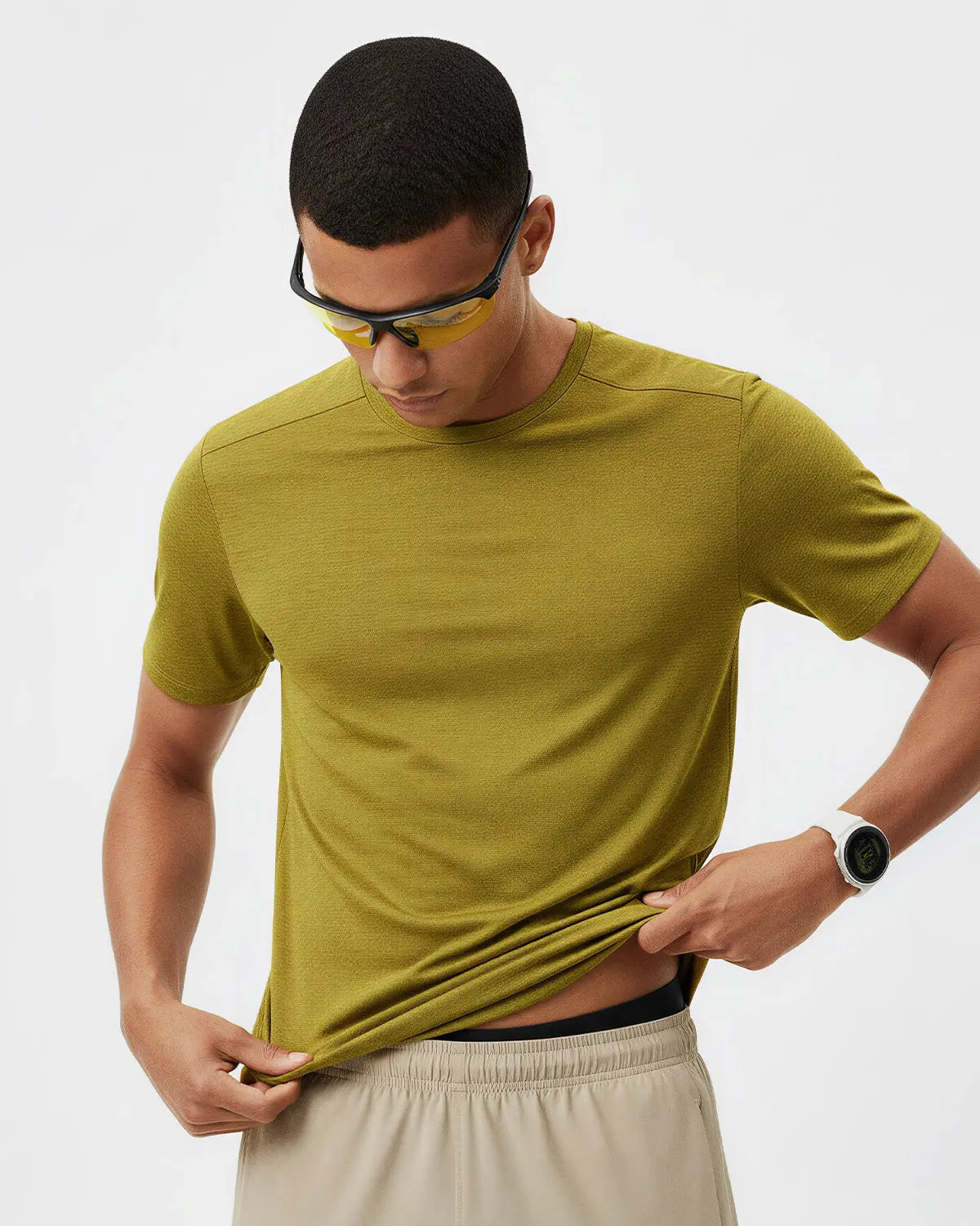 Black AirFlow Rudolf Breathable Tee by Flation, featuring lightweight, breathable fabric and sleek design for comfortable wear.