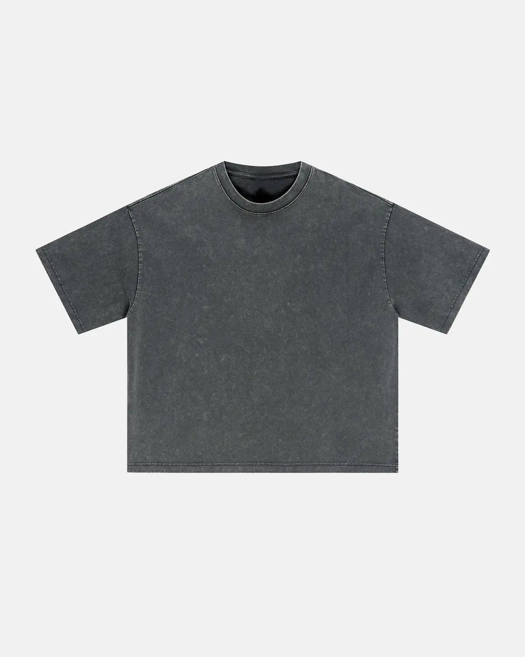 Mid-grey Flation Snow Washed Heavyweight Boxy T-Shirt, casual streetwear with a relaxed fit and durable fabric.
