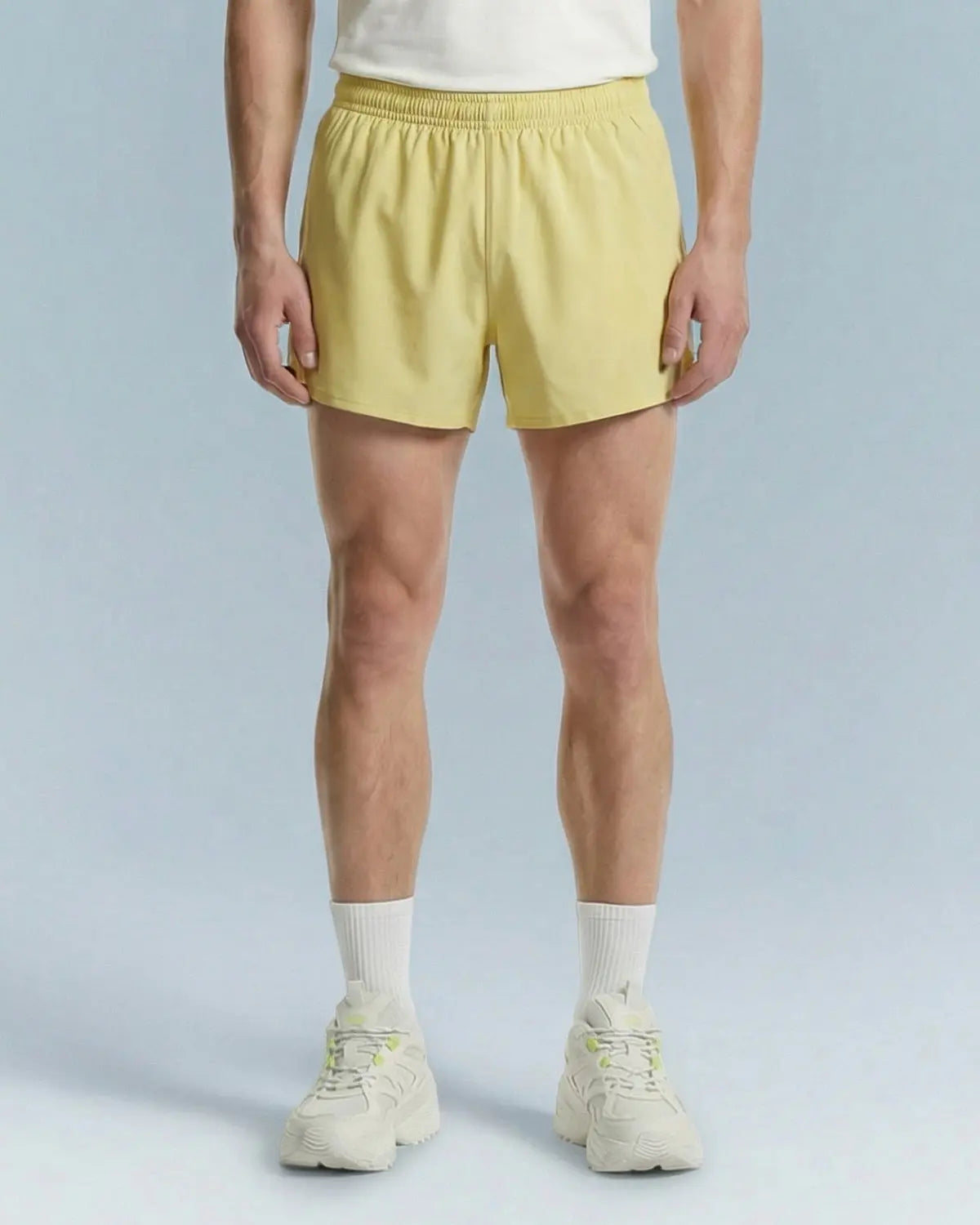 Black Flation AirFlow dual-layer breathable shorts, lightweight sports pants with ventilated design and comfortable fit.