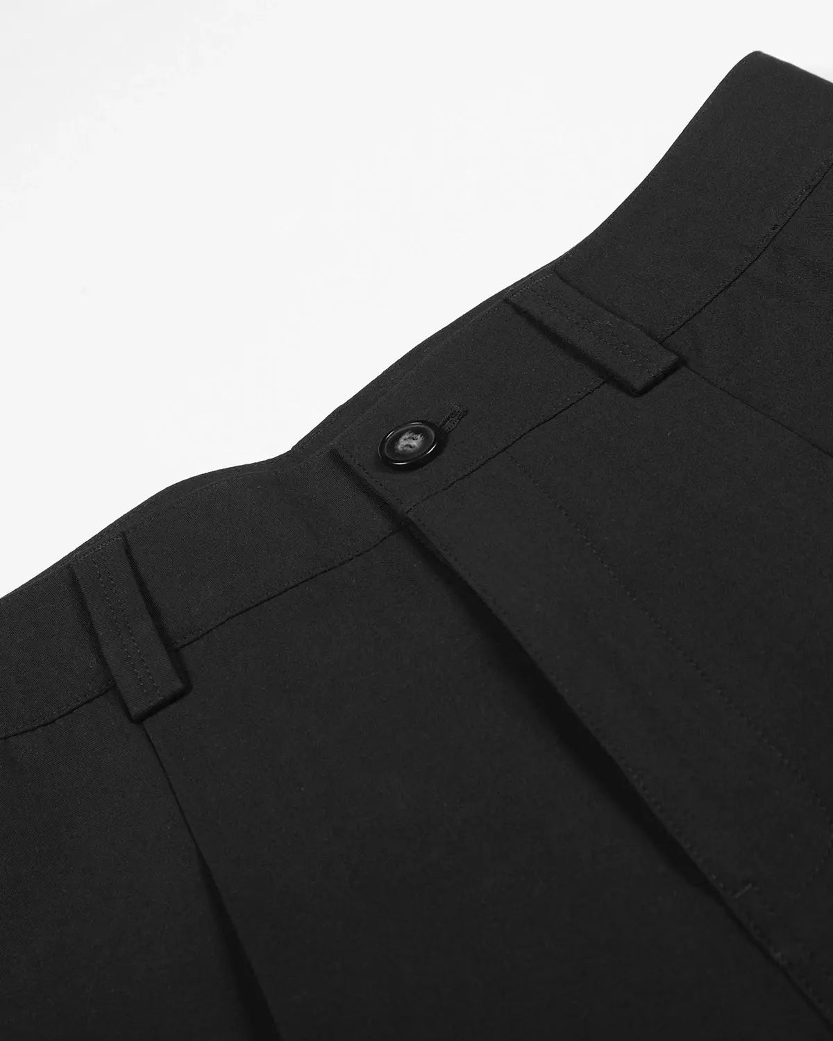 Flation Pleated Cinch Back Tailored Shorts, stylish streetwear pants with a pleated design and adjustable cinch back detail.