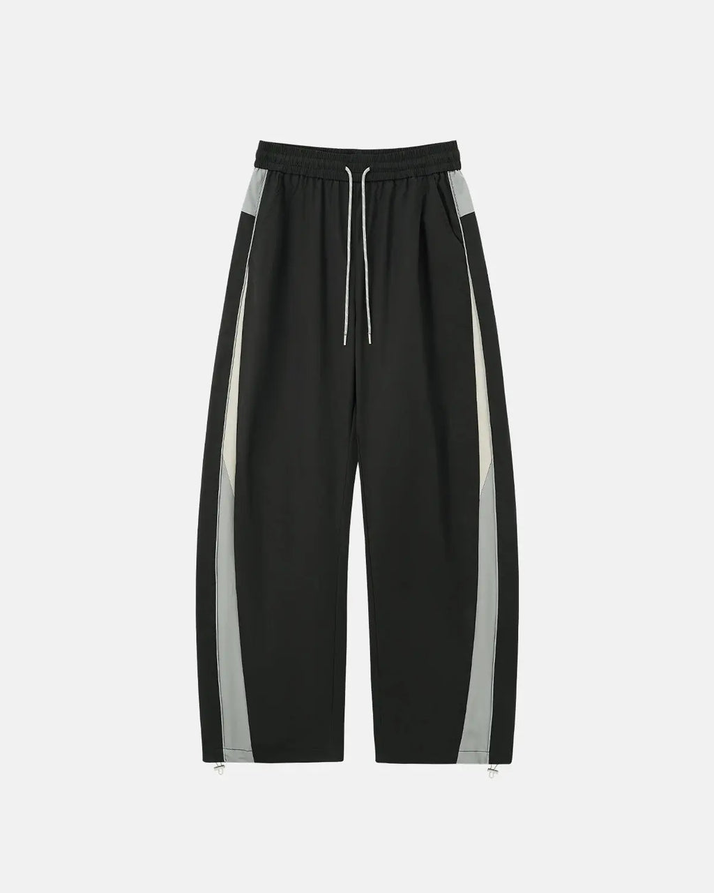 Reflective windbreaker track pants by Flation featuring a sleek streetwear design with reflective accents, casual athletic style.