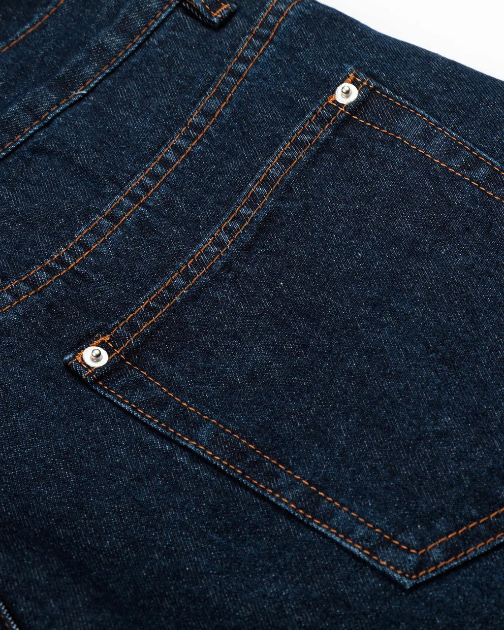 Blue double waist studded denim long jorts by Flation Streetwear, showcasing distressed detailing and casual street style.