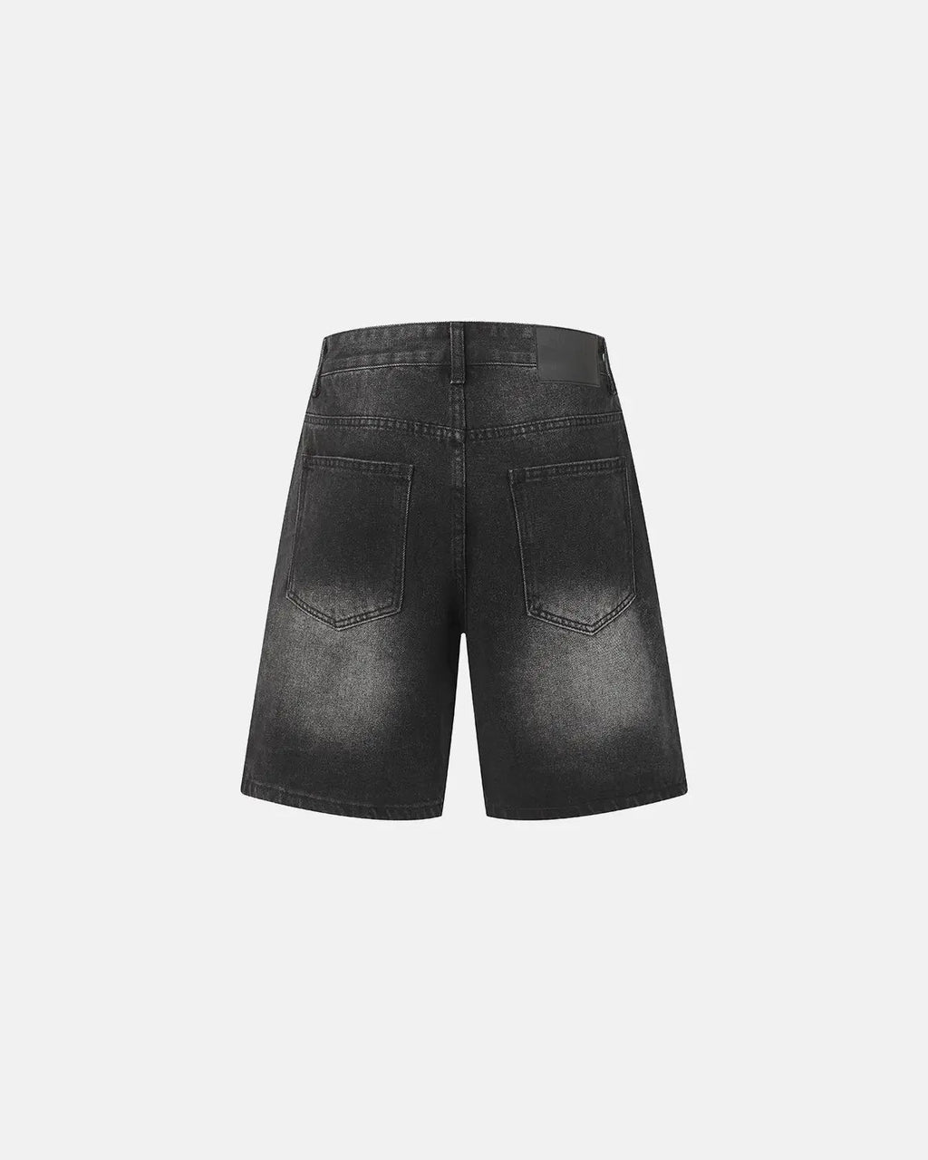 Blue Flation streetwear ripped mid-length washed denim shorts, casual pants with distressed details and frayed hems.