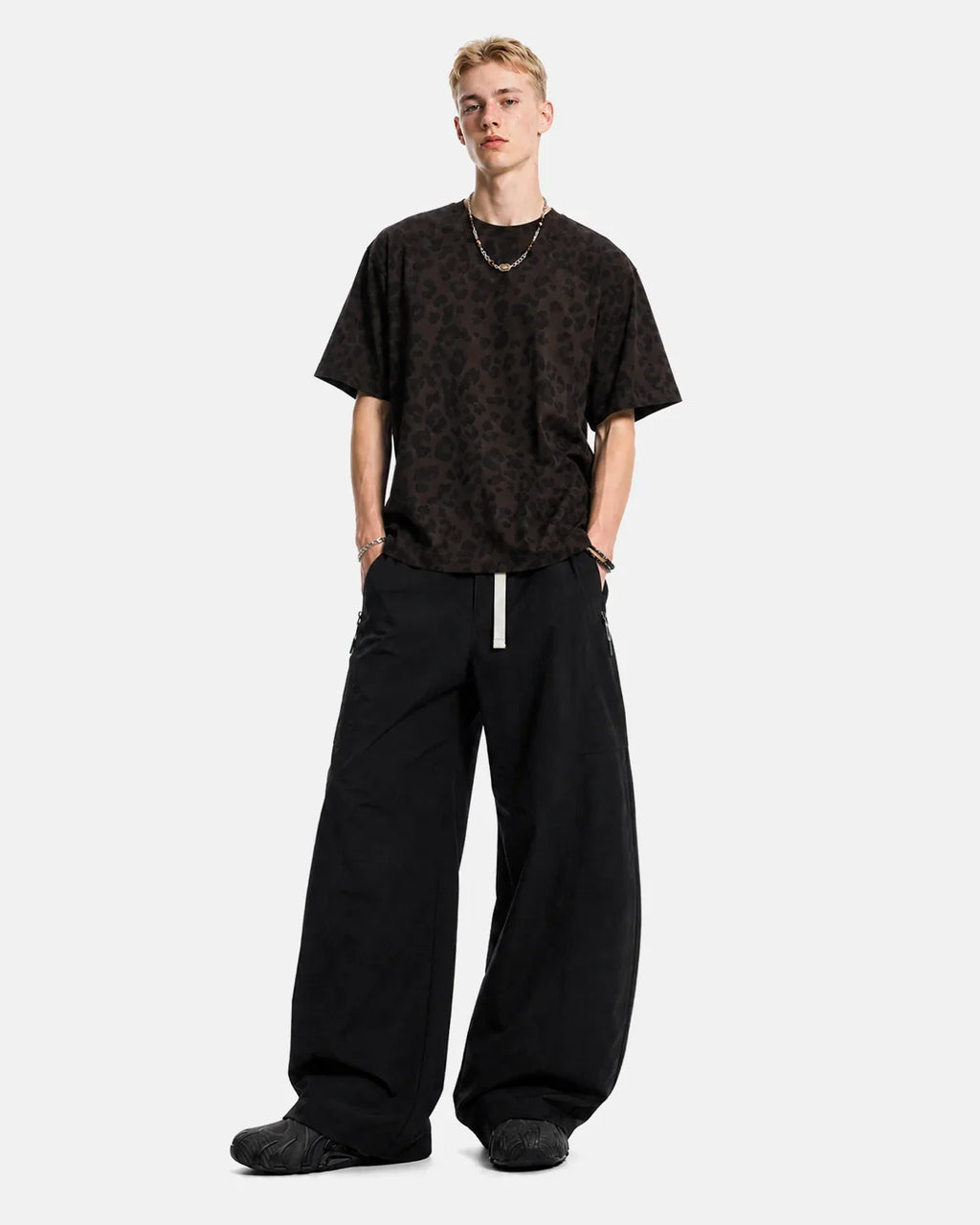 Brown Flation CORDURA® Barrel Utility Pants with durable fabric, featuring multiple pockets and a rugged design for work or casual wear.