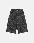 Embroidered camo cargo shorts by Flation Streetwear, featuring a camouflage print and practical pockets for casual wear.