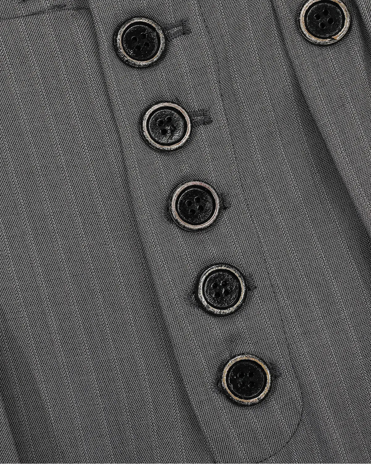 Flation streetwear pinstripe button-up barrel suit pants featuring a tailored fit and classic pinstripe pattern.