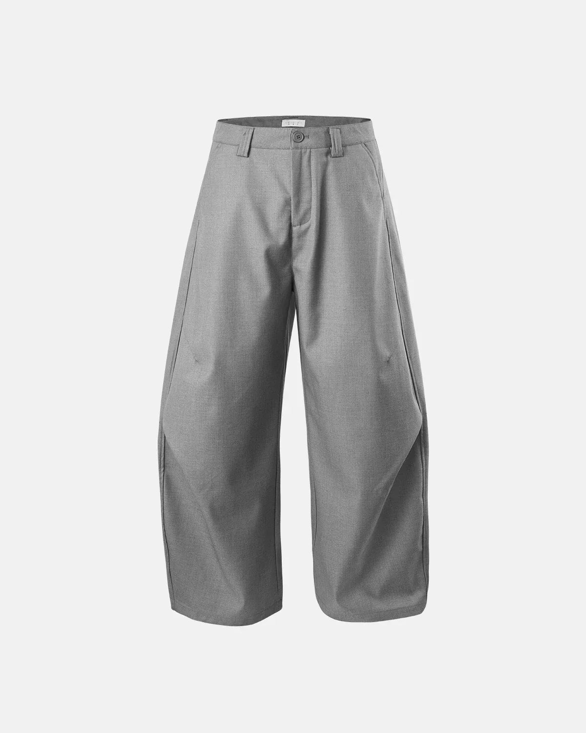 Flation Pleated Barrel Tailored Pants featuring a high waist, pleats, and relaxed fit, styled with casual streetwear fashion.