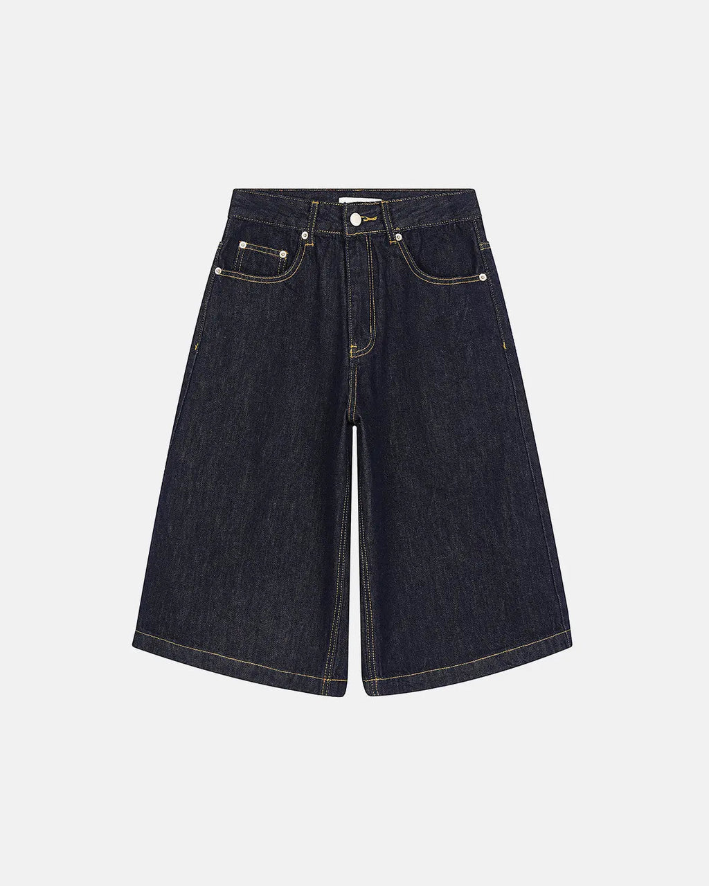Blue carpenter raw baggy jorts from Flation Streetwear, denim pants with a relaxed fit and rugged style.