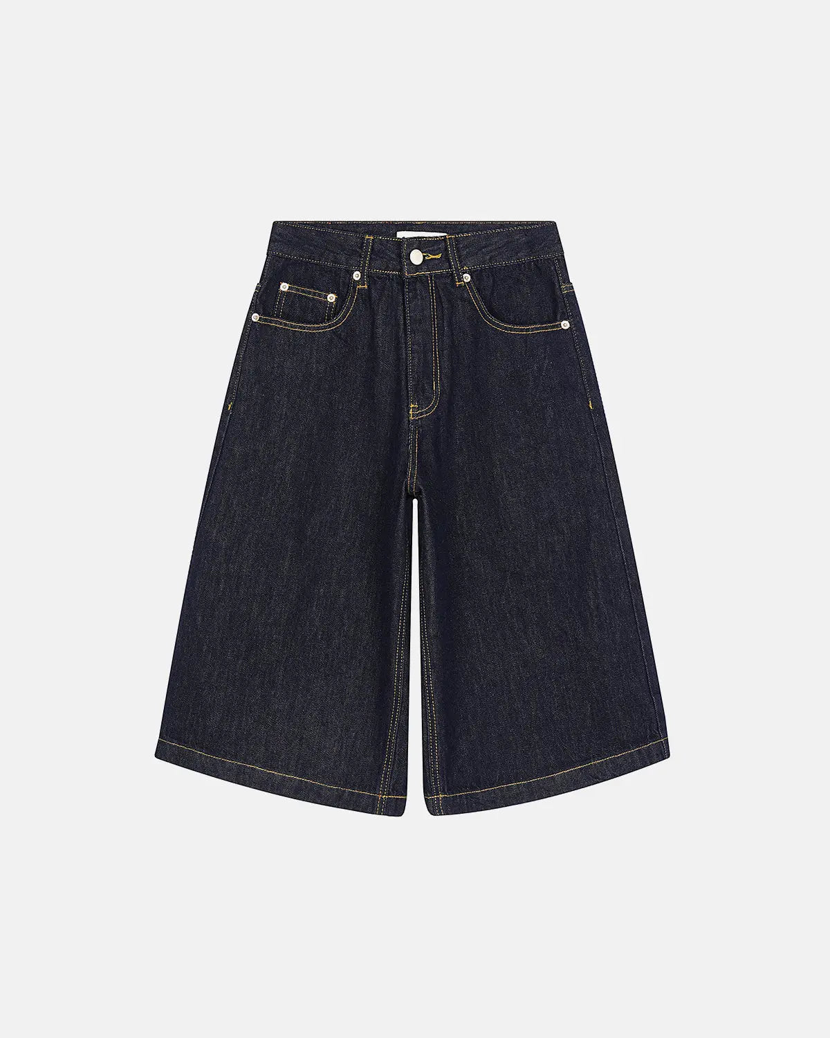 Blue carpenter raw baggy jorts from Flation Streetwear, denim pants with a relaxed fit and rugged style.