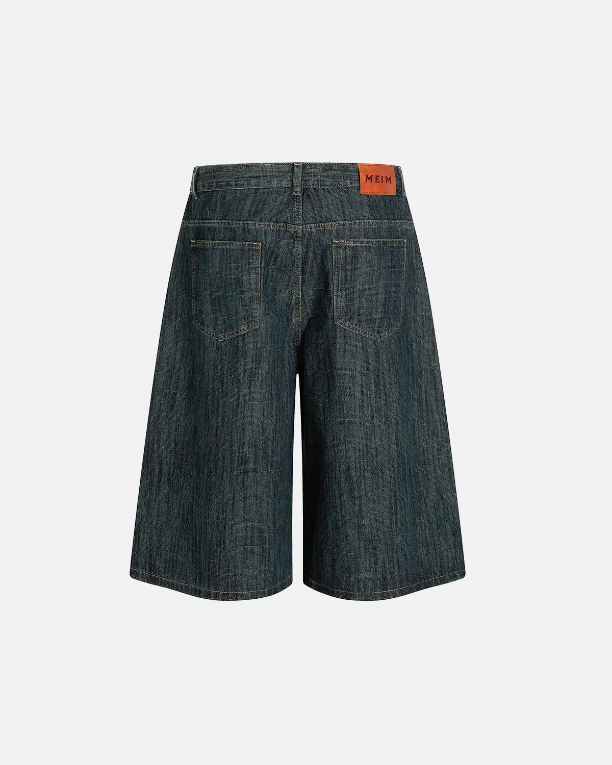 Raw wide-leg long jorts from Flation Streetwear, casual denim pants with a relaxed fit and distressed details.