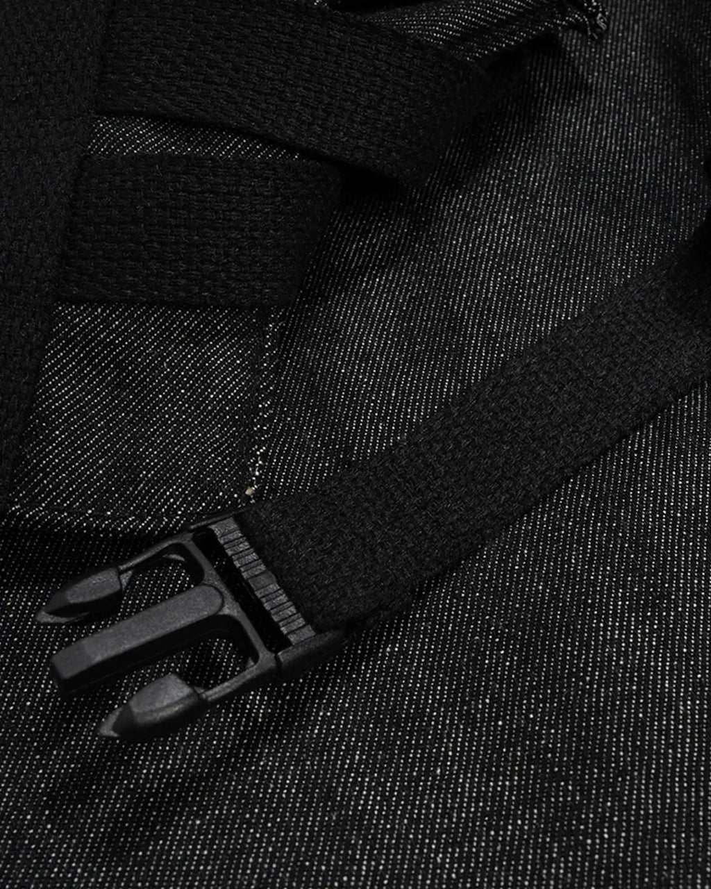 Raw denim tactical cargo jorts by Flation Streetwear, featuring rugged cargo pockets and distressed denim design.
