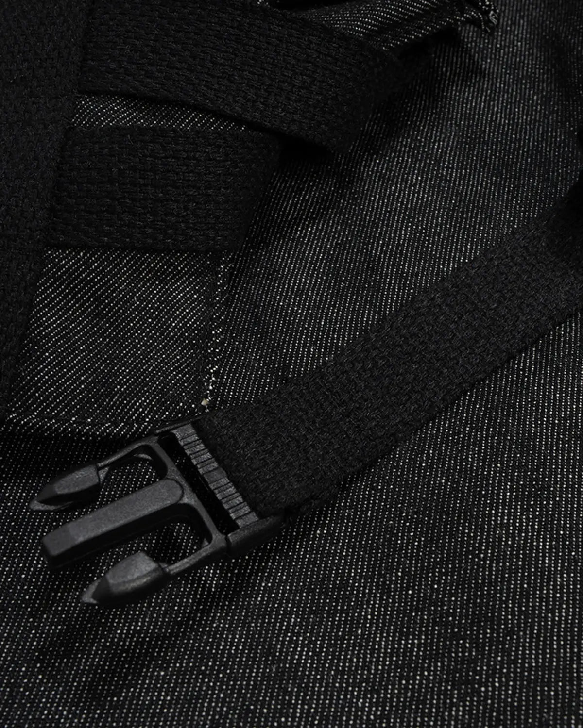 Raw denim tactical cargo jorts by Flation Streetwear, featuring rugged cargo pockets and distressed denim design.
