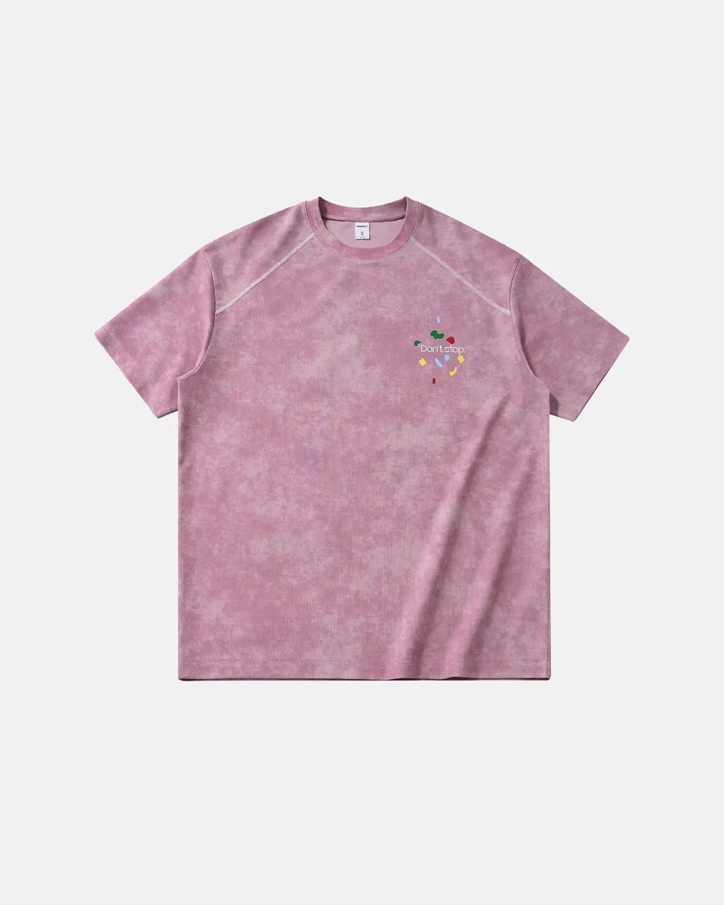 Pink Climbing Graphic Puff Print T-Shirt by Flation Streetwear featuring bold climbing-themed design and comfortable fit.