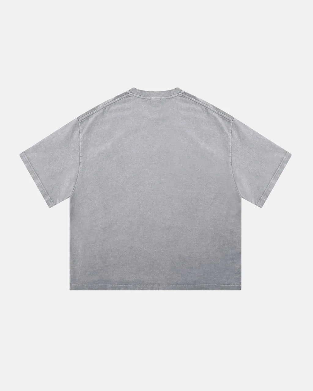 Purple acid wash boxy fit T-shirt by Flation Streetwear, featuring a relaxed, trendy design with a casual streetwear style.