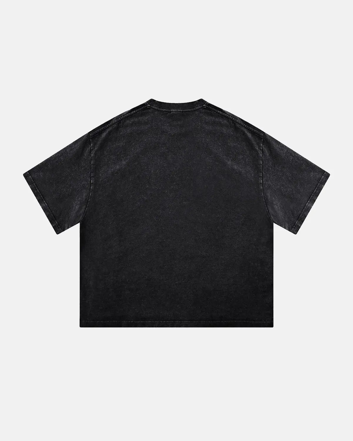 Purple acid wash boxy fit T-shirt by Flation Streetwear, casual fit with distressed, vintage-inspired style.