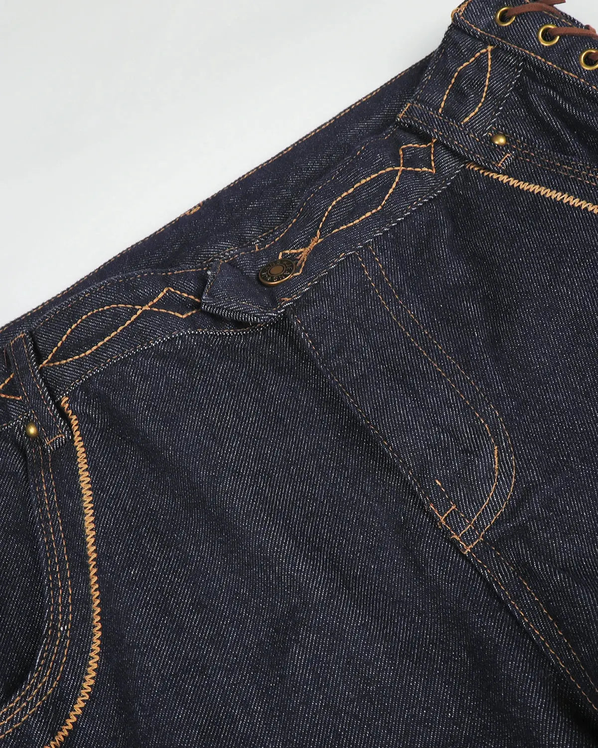 Black Flation Side Lace-Up Raw Baggy Jeans with relaxed fit and distressed details, casual streetwear style.