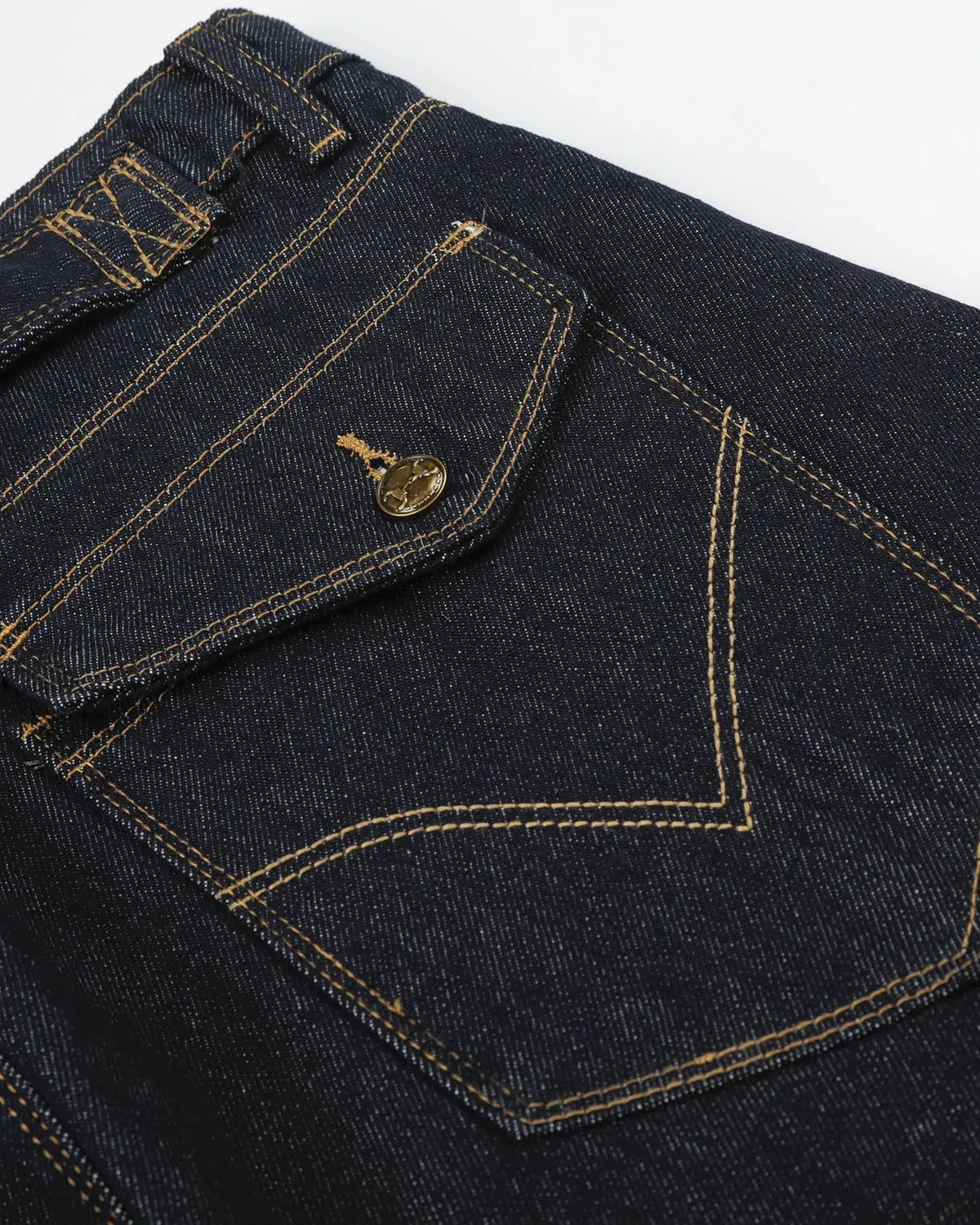 Raw Wash Barrel Jeans with Cinch Back by Flation Streetwear, showcasing relaxed fit denim with a cinch waist and raw hem details.
