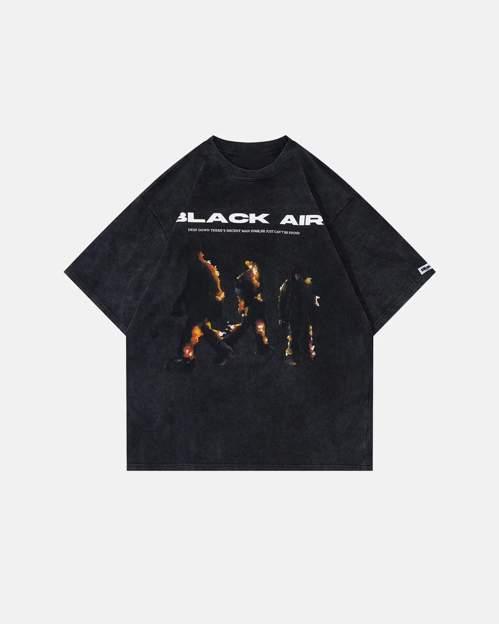 Red washed graphic oversized T-shirt by Flation Streetwear, casual style with bold graphic print and relaxed fit.
