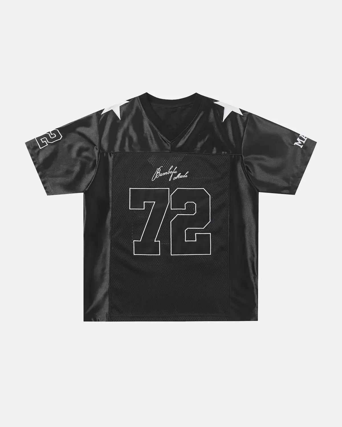 Royal blue vintage 72 mesh football jersey by Flation featuring classic streetwear style and breathable mesh fabric.