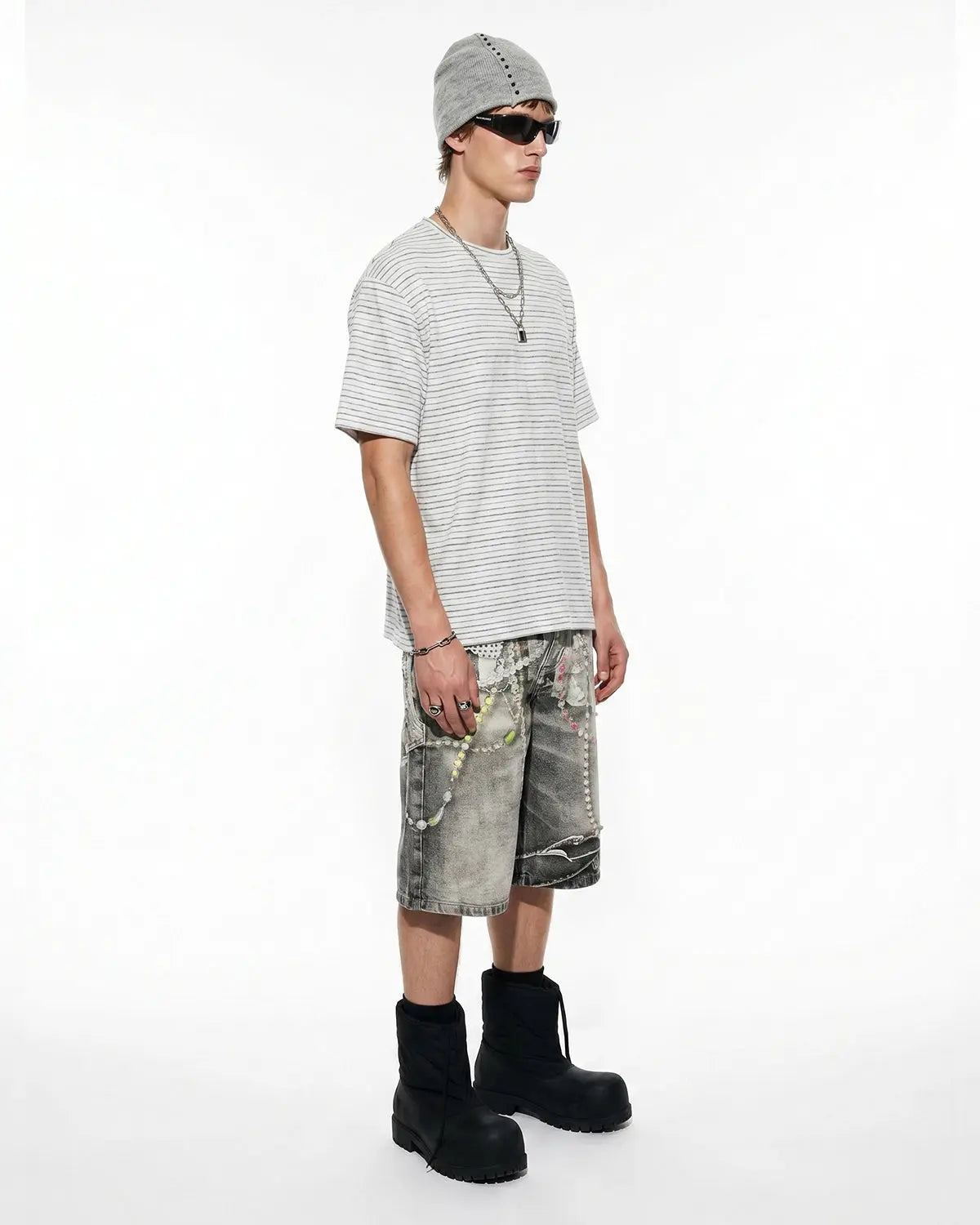 Old Money Striped T-Shirt by Flation Streetwear featuring classic striped design and casual fit.