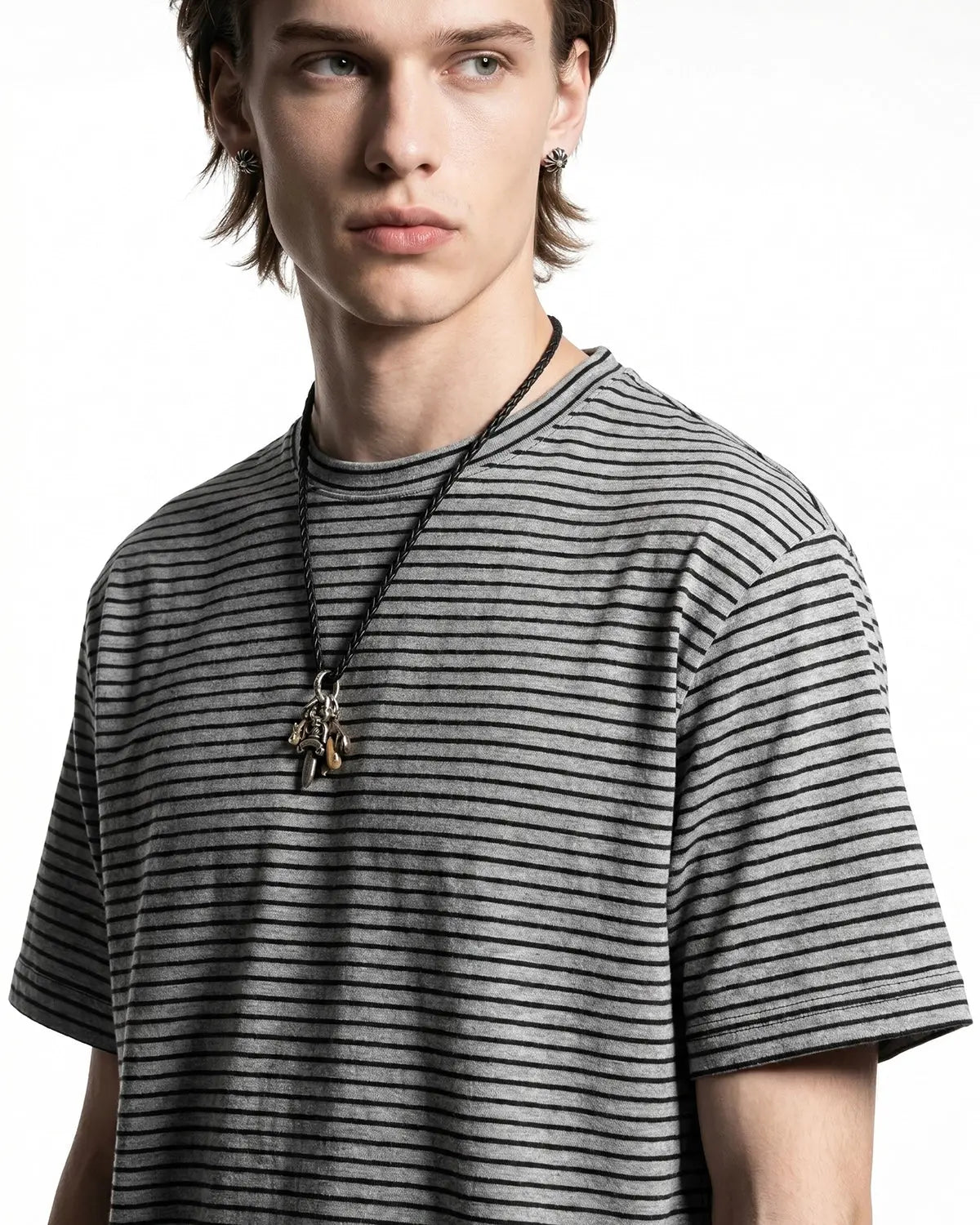 Flation Old Money Striped T-Shirt featuring classic horizontal stripes and a comfortable fit, casual streetwear style.