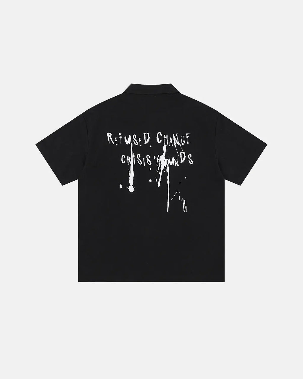 Men's Flation streetwear shirt with abstract graphic print, featuring bold, colorful design on a comfortable fabric.