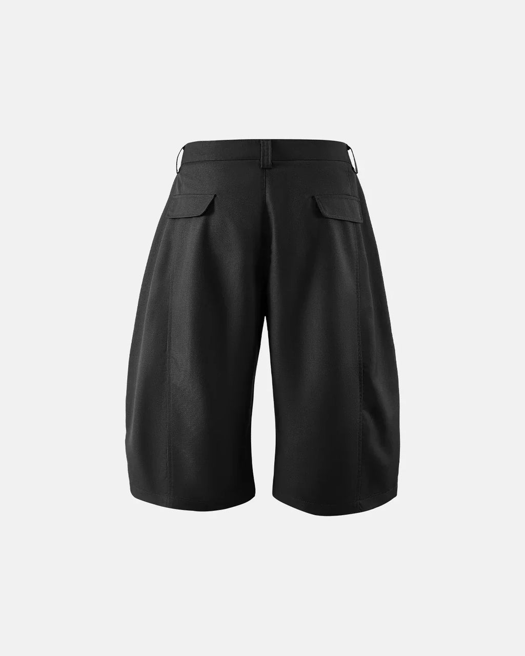 Flation Pleated Barrel Tailored Bermuda Shorts, men's streetwear shorts with a tailored fit and pleated design, in a casual style.