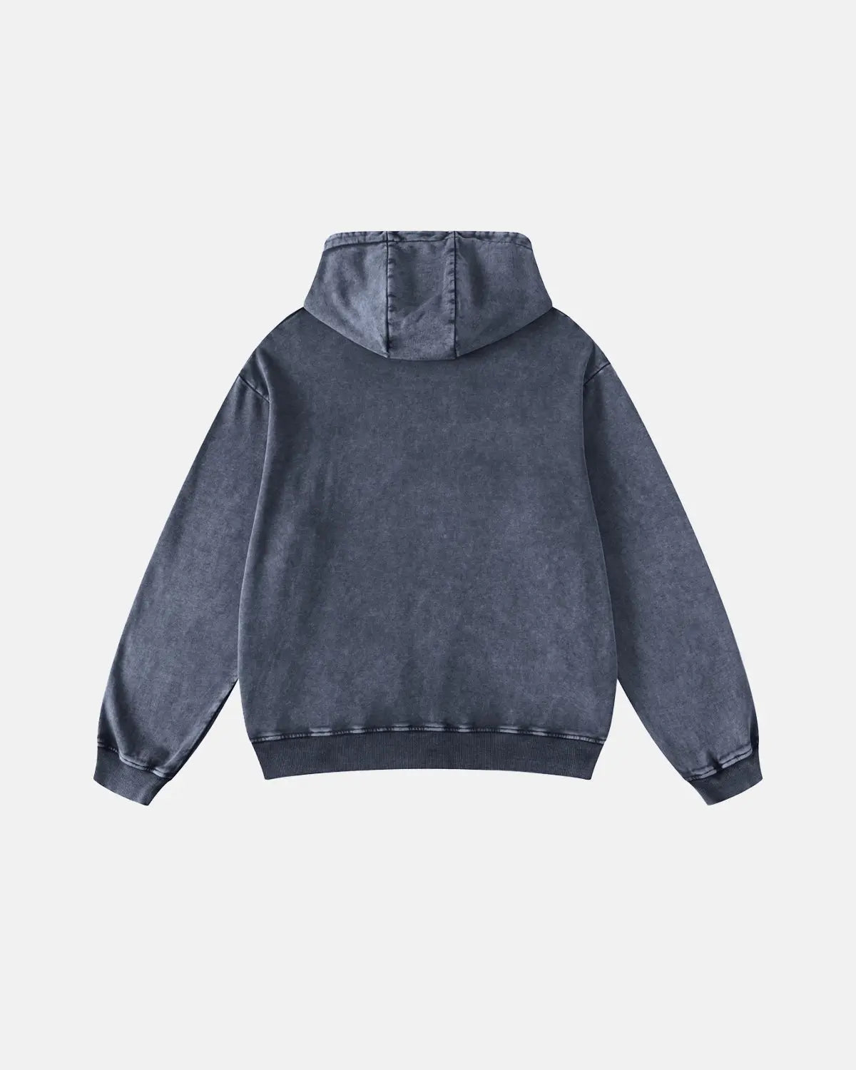 Acid washed French Terry hoodie by Flation Streetwear featuring a relaxed fit, drawstring hood, and casual streetwear style.