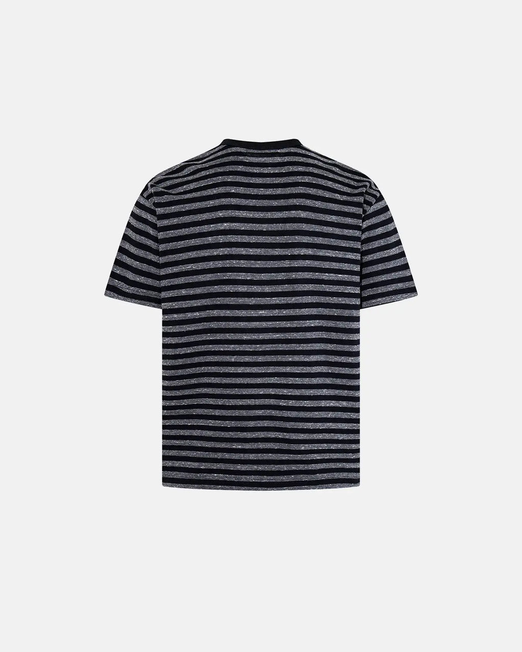 Apricot striped Henley T-shirt by Flation Streetwear, relaxed fit, casual style with buttoned neckline and comfortable fabric.