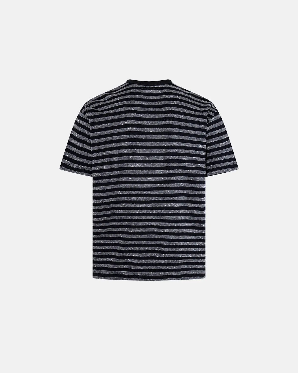 Apricot striped Henley T-shirt by Flation Streetwear, relaxed fit, casual style with buttoned neckline and comfortable fabric.