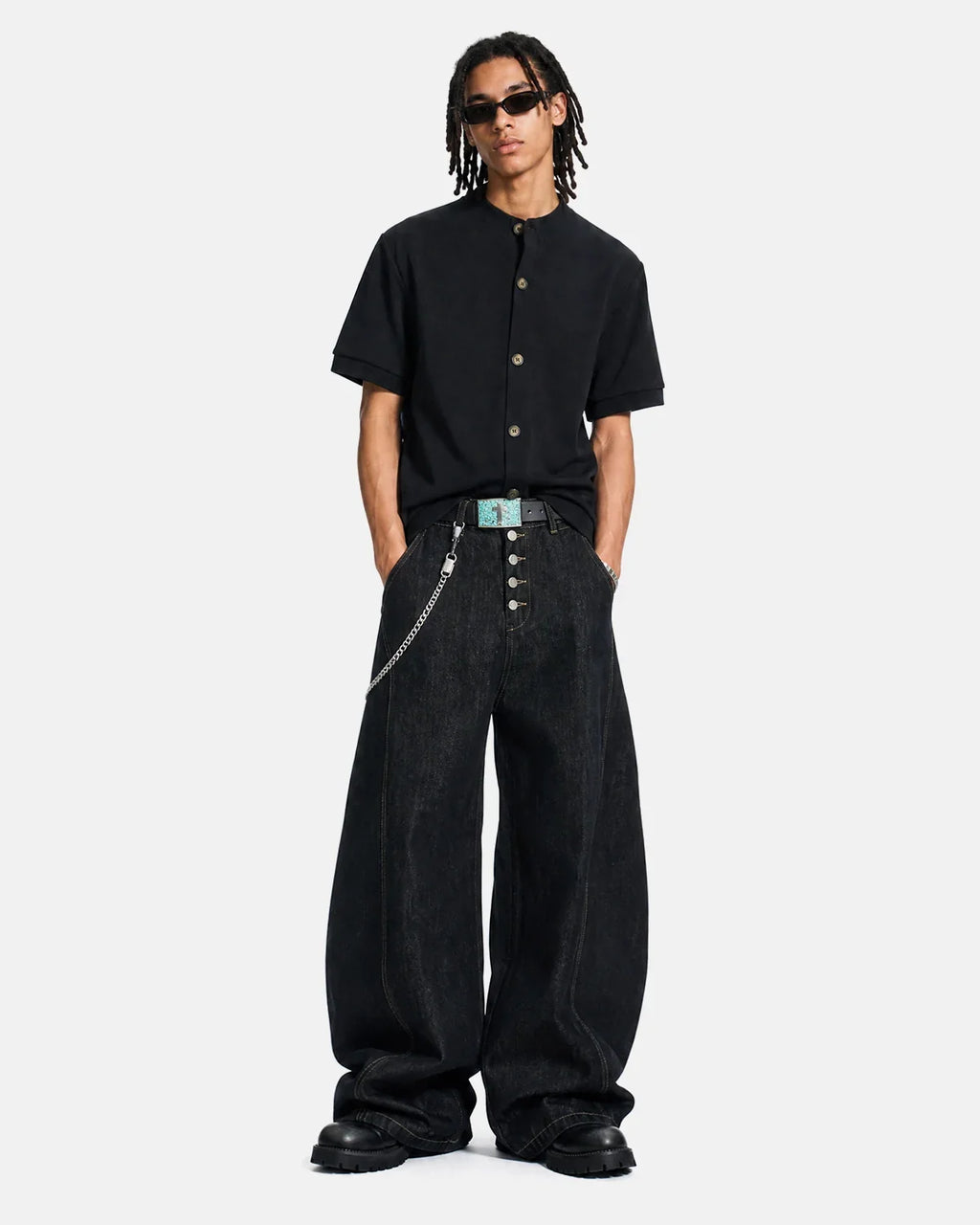 Old Money Short Sleeve Button Cardigan T-shirt by Flation Streetwear featuring a casual, stylish design with buttons and a comfortable fit.