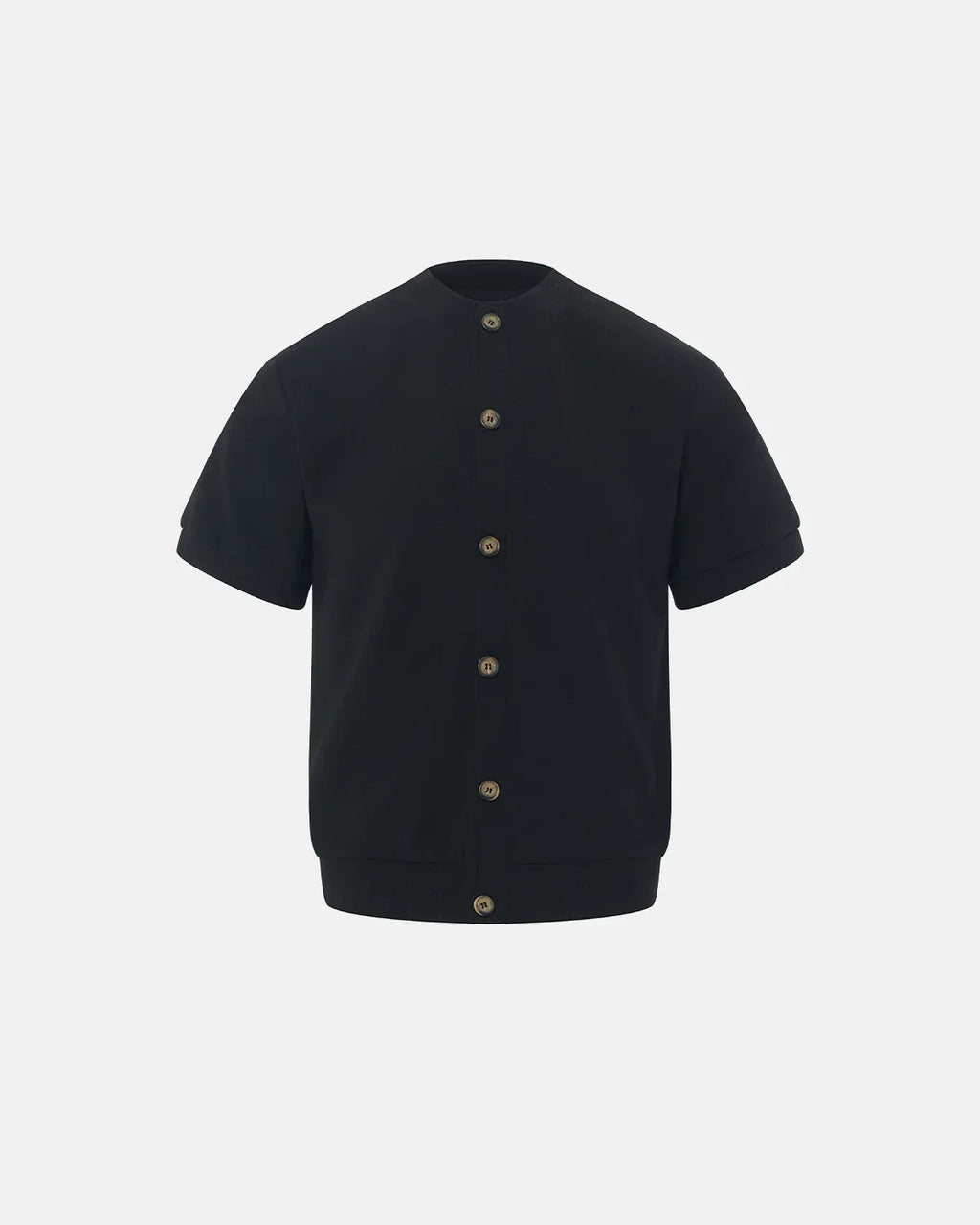 Flation Old Money short sleeve button cardigan T-shirt with striped pattern, casual streetwear style, soft fabric, and classic fit.