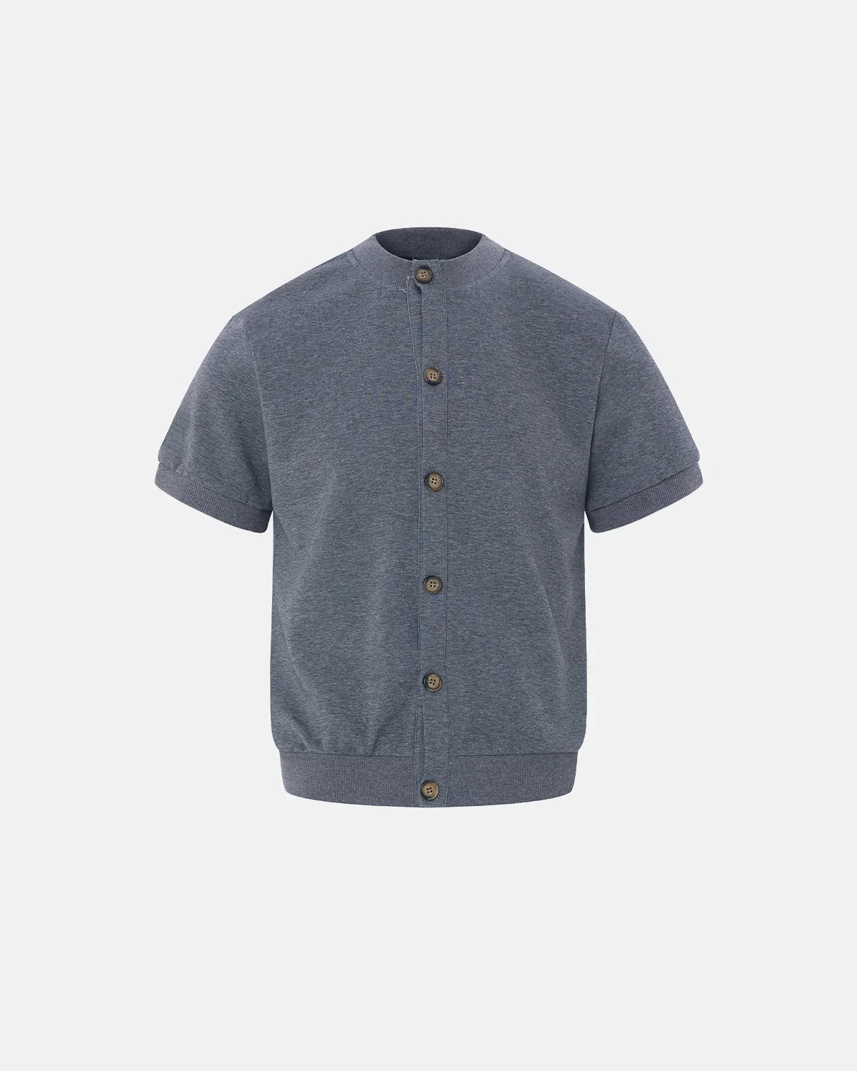Old Money Short Sleeve Button Cardigan T-shirt by Flation Streetwear, featuring a classic design with buttons and a vintage-inspired style.