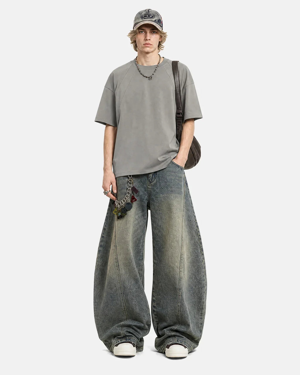 Off-white Flation Boxy Deconstructed T-shirt featuring a relaxed fit and streetwear style, displayed on a plain background.