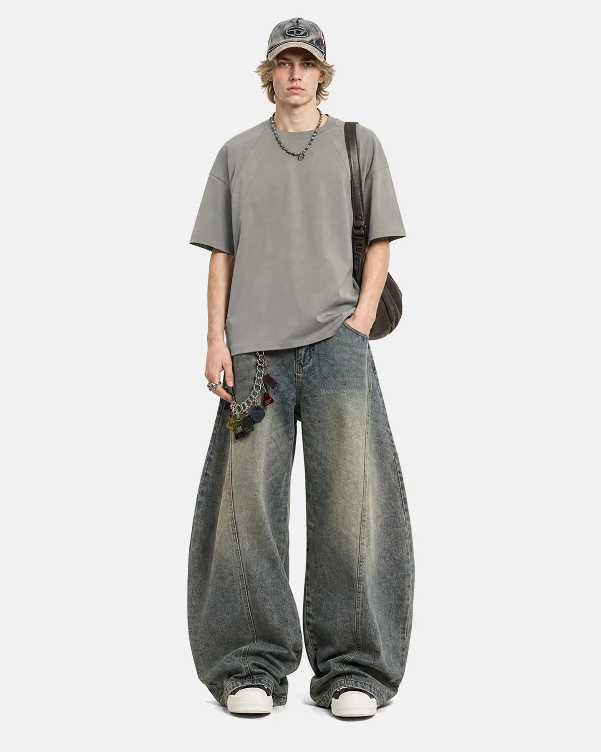 Off-white Flation Boxy Deconstructed T-shirt featuring a relaxed fit and streetwear style, displayed on a plain background.