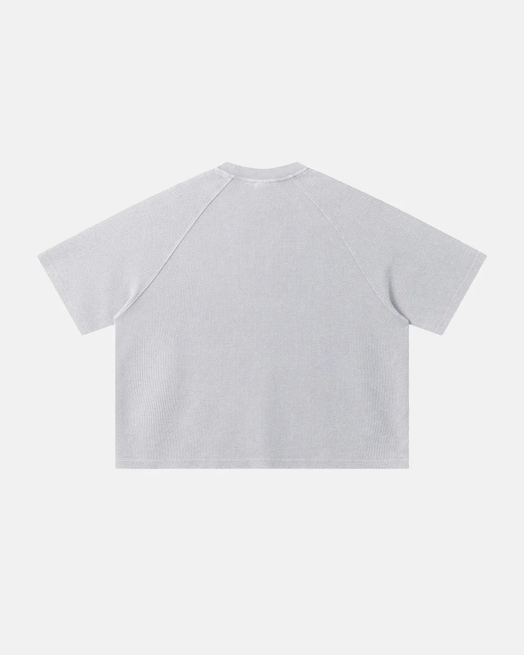Black Flation graphic boxy waffle T-shirt with washed finish, casual streetwear style, featuring bold graphic print.